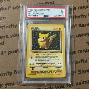 PSA 5 ‘99 Pokémon Pikachu League Promo Card No. 1